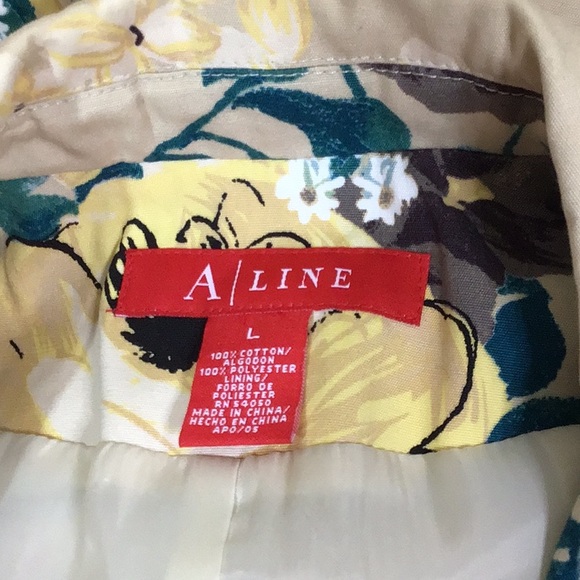 A Line vintage floral trench coat - Picture 8 of 8